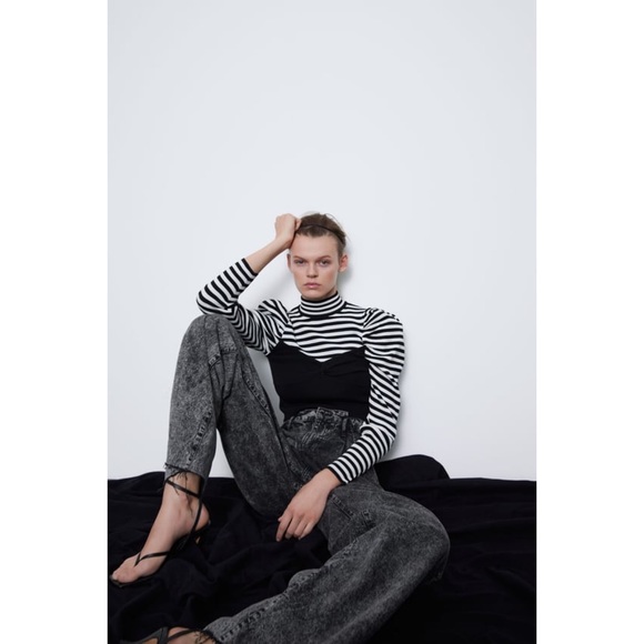 ZARA Two Piece Striped Sweater - Picture 2 of 6